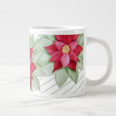 Kerstster Poinsettia Waterverf Grote Koffiekop (Rechts)