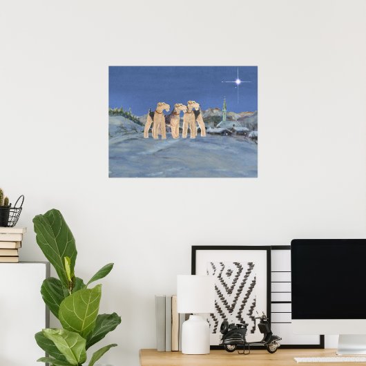 Kerstster Poster (Thuiskantoor)
