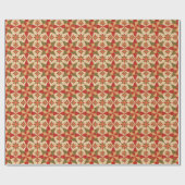 Kerstster Quilt Cadeaupapier (Vlak)