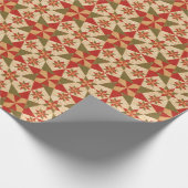 Kerstster Quilt Cadeaupapier (Hoek)
