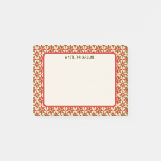 Kerstster Quilt Post-it® Notes (Voorkant)