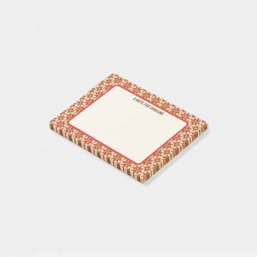 Kerstster Quilt Post-it® Notes (Schuin)