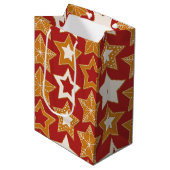 Kerstster-ren (Kerstmis) Cadeautas (Voorkant Gekanteld)