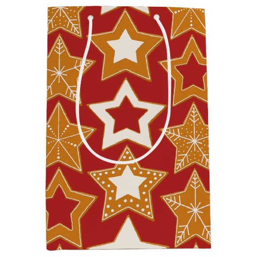 Kerstster-ren (Kerstmis) Cadeautas (Voorkant)