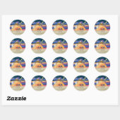 Kerstster Ronde Sticker (Vel)