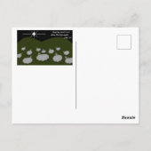 Kerstster Sheep kijkt naar de klok Luke Two Acht Briefkaart (Achterkant)