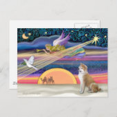 Kerstster - Shiba Inu Feestdagenkaart (Voorkant / Achterkant)