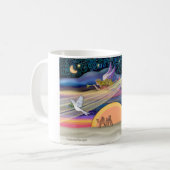 Kerstster - Siberische Husky 1 Koffiemok (Voorkant links)