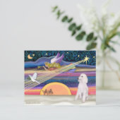 Kerstster - Stamblok (witte standaard) - Feestdagenkaart (Staand voorkant)