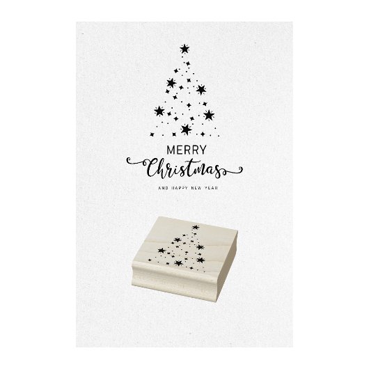 Kerstster Stamp Stamp Rubberstempel