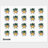 kerstster-sticker ronde sticker (Vel)