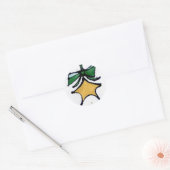 kerstster-sticker ronde sticker (Envelop)