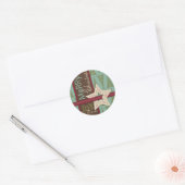 kerstster-sticker ronde sticker (Envelop)
