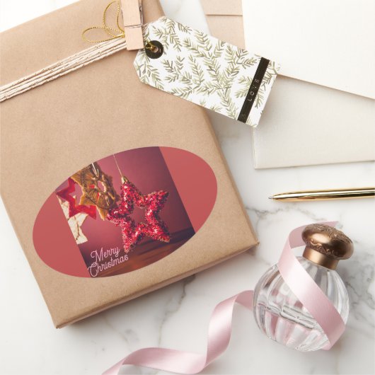 Kerstster sticker – vrolijk kerstfeest ontwerp (Geschenken)