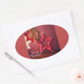 Kerstster sticker – Zalig Kerstmis ontwerp (Envelop)
