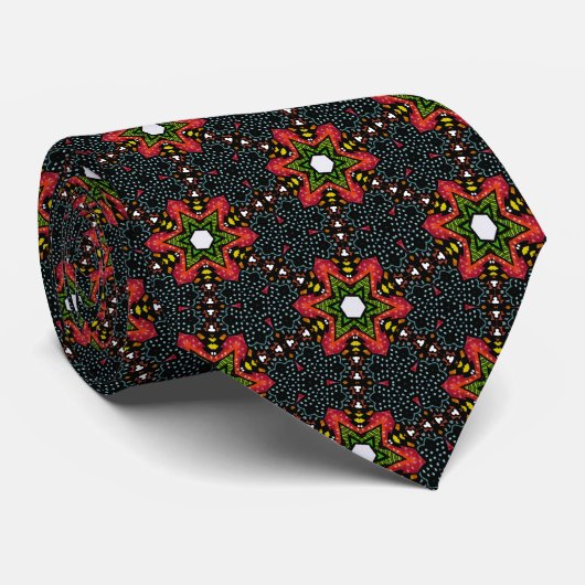 Kerstster Stropdas (Opgerold)