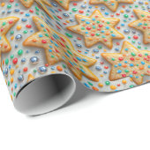 Kerstster Suikerkoekjes Cadeaupapier (Rol Hoek)