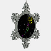 kerstster tin sneeuwvlok ornament (Links)