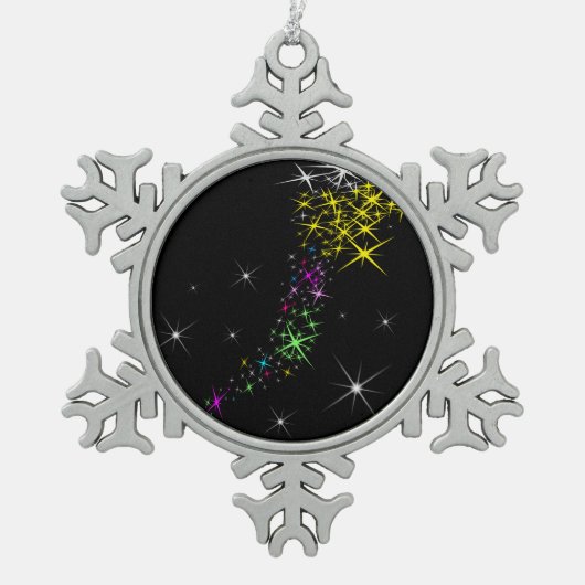 kerstster tin sneeuwvlok ornament (Voorkant)