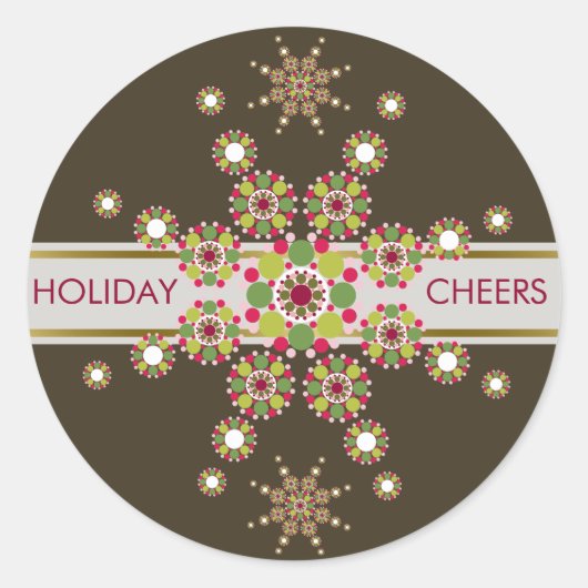 Kerstster Vakantie Cheers Chique Elegant Sticker (Voorkant)