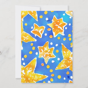 Kerstster Verjaardagskaart in Oekraïense Kleuren Feestdagenkaart