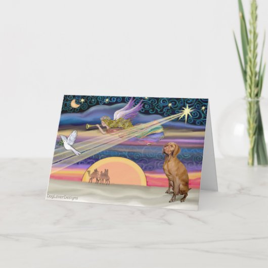 Kerstster - Viszla 1 Feestdagen Kaart (Voorkant)