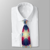 Kerstster Winter Blauw Feestelijk Rood Goud Geel Stropdas (Gebonden)