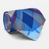 Kerstster Winter Blauw Feestelijk Rood Goud Geel Stropdas (Opgerold)