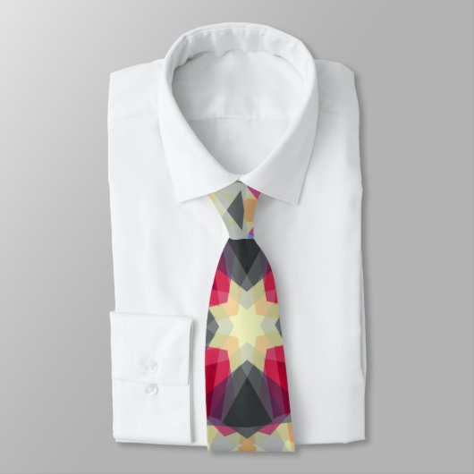 Kerstster Winter Grijs Feestelijk Rood Goud Geel Stropdas (Gebonden)