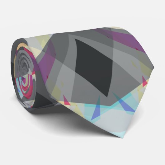 Kerstster Winter Grijs Feestelijk Rood Goud Geel Stropdas (Opgerold)