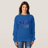 Kerstster Word Art Blue en Silver Trui (Voorkant volledig)