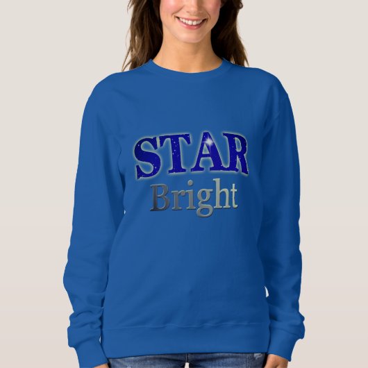 Kerstster Word Art Blue en Silver Trui (Voorkant)