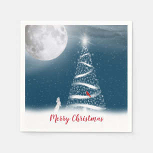 Kerststerboom en Maan Servet