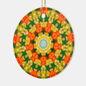 Kerststercirkel Fractal Keramisch Ornament (Links)