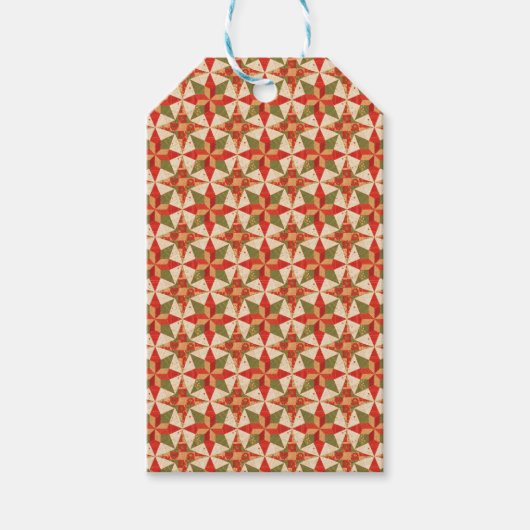 Kerststerdekbed Cadeaulabel (Voorkant)