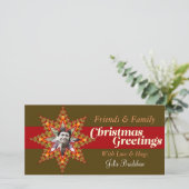 Kerststerfoto-Wenskaart Feestdagenkaart (Staand voorkant)