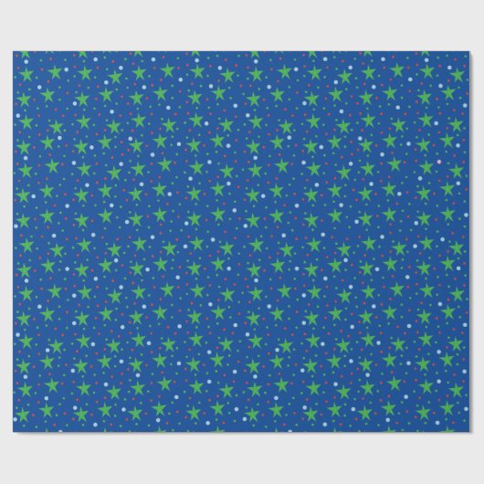 Kerststerlatig Cadeaupapier (Vlak)