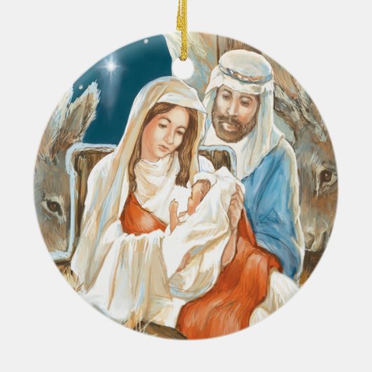 kerststernativiteit schilderen keramisch ornament (Achterkant)