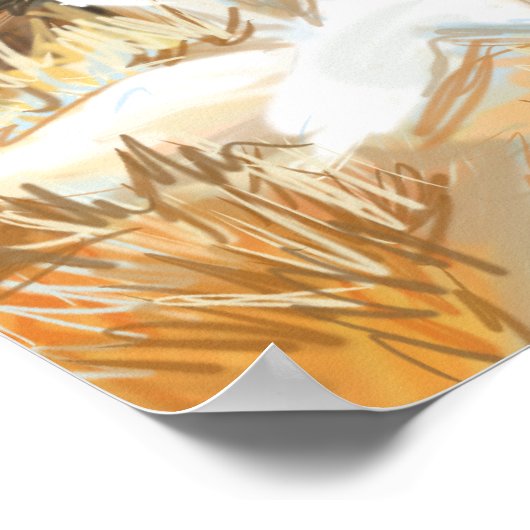 kerststernativiteitsschildering poster (Hoek)