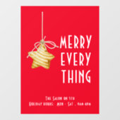 Kerststerornament voor elke gelegenheid raamsticker (Vel)