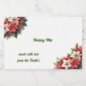 Kerststerplanten Holiday Mix Voedselcontainer Etiket (Enkel label)