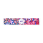 KERSTSTERREN Abstract Paars Lila MONOGRAM Uitnodigingen Wikkel (Vlak)