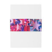 KERSTSTERREN Abstract Paars Lila MONOGRAM Uitnodigingen Wikkel (Achterkant Voorbeeld)