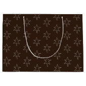 Kerststerren donkere chocolade groot cadeauzakje (Voorkant)