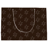 Kerststerren donkere chocolade groot cadeauzakje (Achterkant)