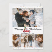 Kerststerren Elephant Friends 4 Foto Feestdagenkaart (Voorkant)