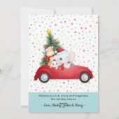 Kerststerren Elephant Friends 4 Foto Feestdagenkaart (Achterkant)