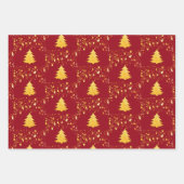 Kerststerren en bomen met Baubles Shades, ZSSG Inpakpapier Vel (Voorkant 3)