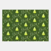 Kerststerren en bomen met Baubles Shades, ZSSG Inpakpapier Vel (Voorkant 2)