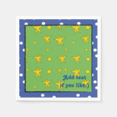 Kerststerren en luiers Cocktail Size personalisere Servet (Voorkant)